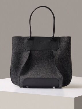 Graf Lantz Frankie Midi Bag in Charcoal Felted Wool